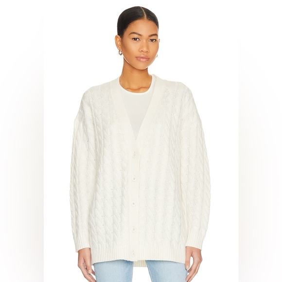 NWT Alice + Olivia Bradford Cable Grandpa Cardigan - Picture 4 of 11